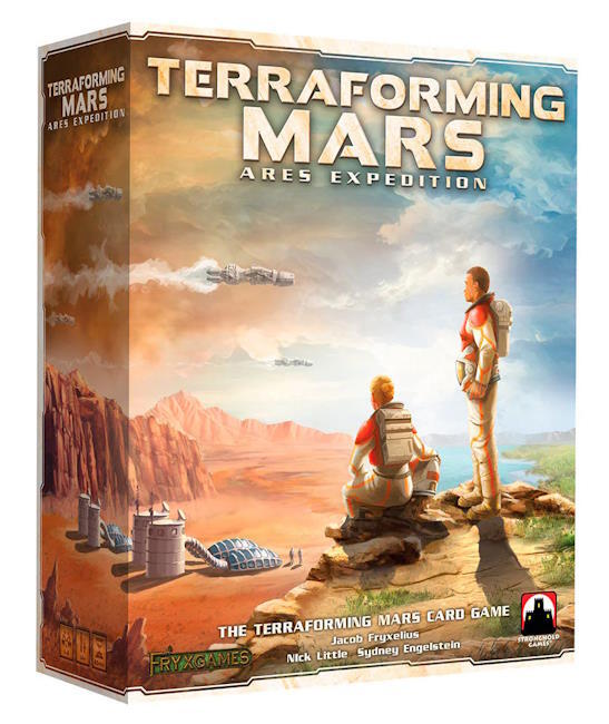 Terraforming Mars: Ares Expedition er en udgave af det kendte brætspil, hvor fokus er på kort-mekanikker