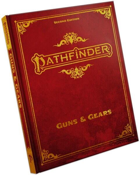 Pathfinder: Guns & Gears Special Edition kommer i en smuk faux-læder indbinding