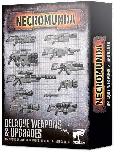 Delaque Weapons & Upgrades indeholder et væld af nye våben og hoved muligheder til denne bande i figurspillet Necromunda