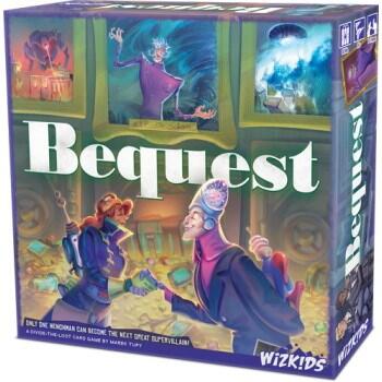 Bequest er et brætspil, hvor 3-6 spillere skal dele en superskurks arv