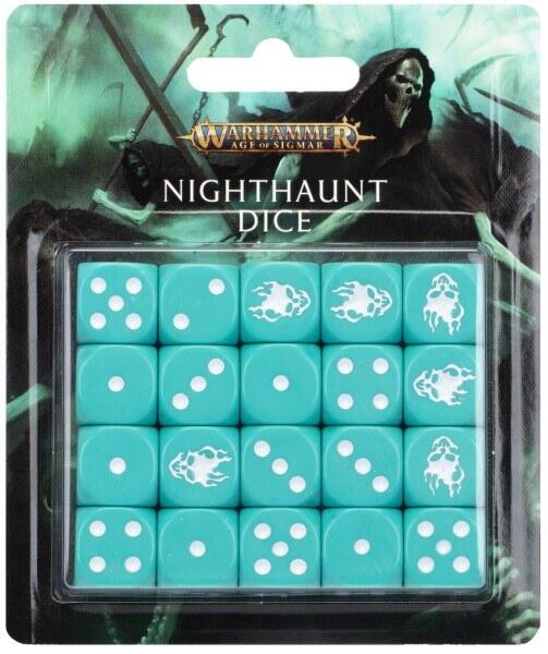 Nighthaunt Dice kommer i farver der passer til denne Warhammer hær