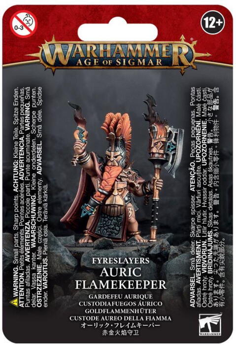 Auric Flamekeeper er en support hero til Fyreslayers hære i Warhammer Age of Sigmar
