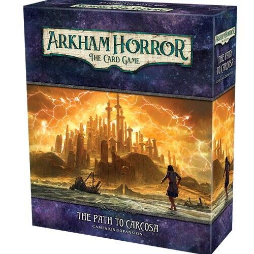 The Path to Carcosa Campaign Expansion indeholder hele kampagnen fra den anden cyklus af Arkham Horror: The Card Game