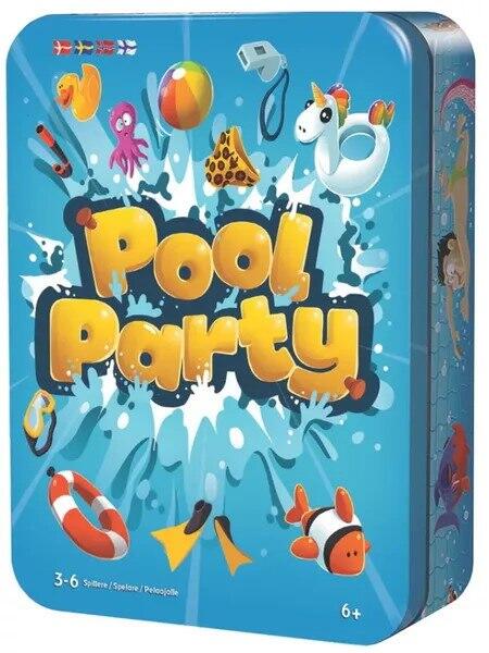 Pool Party er et sjovt, rejsevenligt brætspil for 3-6 spillere
