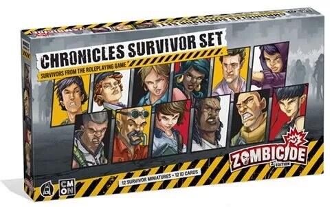 Zombicide (2nd Edition): Chronicles Survivors Set giver jer 12 nye figurer at spille med i dette brætspil