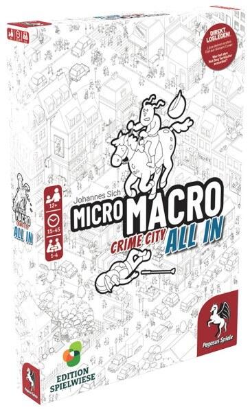 MicroMacro: Crime City 3 - All In er den tredje udgave af dette alternative brætspil, hvor man samarbejder om at løse mysterier