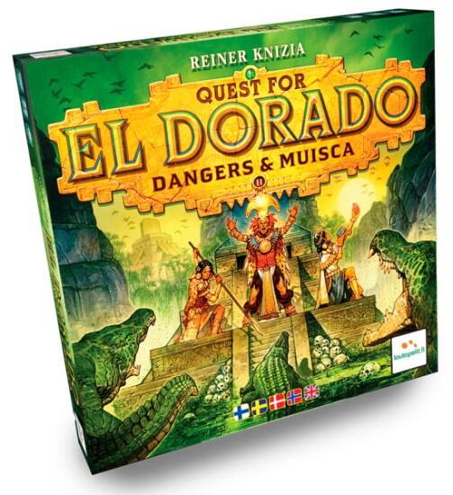 Quest for El Dorado: Dangers & Muisca udvider brætspillet med to moduler, som kan tilføjes hver for sig eller sammen, og i kombination med den forrige udvidelse