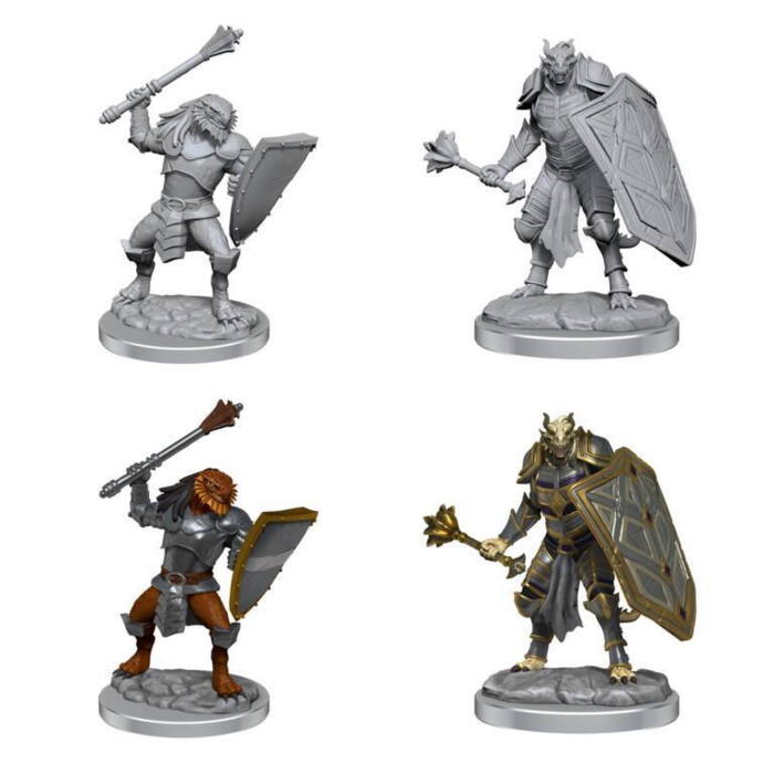 Dragonborn Clerics fra Nolzur's Marvelous Miniatures passer perfekt til Dungeons & Dragons og andre fantasy rollespil