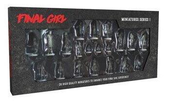 Final Girl: Miniatures Box Series 1 indeholder miniaturer til alle Killers og Final Girls fra den første serie af brætspillet