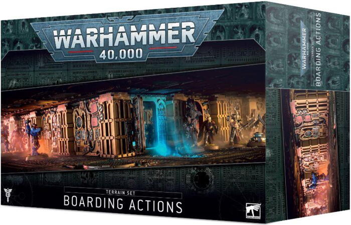 Boarding Actions Terrain Set indeholder til at spille denne hæsblæsende udgave af Warhammer 40.000