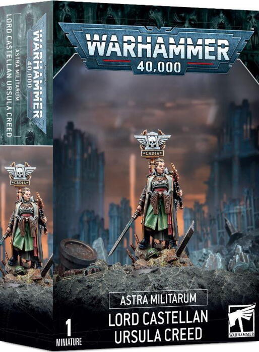 Lord Castellan Ursula Creed er en legendarisk general for Astra Militarum i Warhammer 40.000