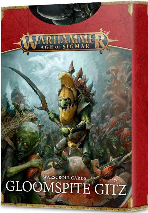 Warscroll Cards: Gloomspite Gitz er et sæt referencekort der hjælper dig med at bruge denne fraktion i Warhammer Age of Sigmar
