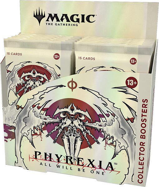 Phyrexia All Will Be One Collector Booster Display indeholder i alt 180 eksklusive Magic: The Gathering kort