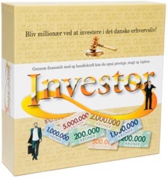 INVESTOR er et sjovt, spændende og nervepirrende investeringsspil, som kræver strategisk overblik, finansielt mod og handlekraft, og hvor konkursen hele tiden lurer på den uopmærksomme