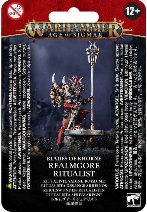 Udvid din hær af Blades of Khorne med Realmgore Ritualist til Warhammer.