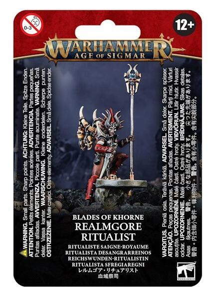 Udvid din hær af Blades of Khorne med Realmgore Ritualist til Warhammer.
