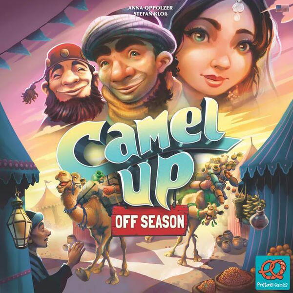 Camel Up: Off Season er et stand-alone brætspil med budmekanismer