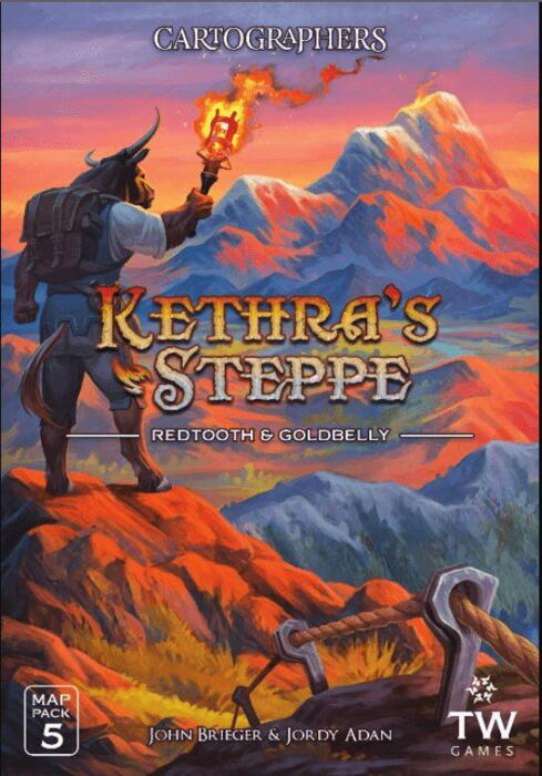 Cartographers Map Pack 5: Kethra's Steppe - Redtooth & Goldbelly indeholder tvillinge tinder og fyrtårne der skal tændes