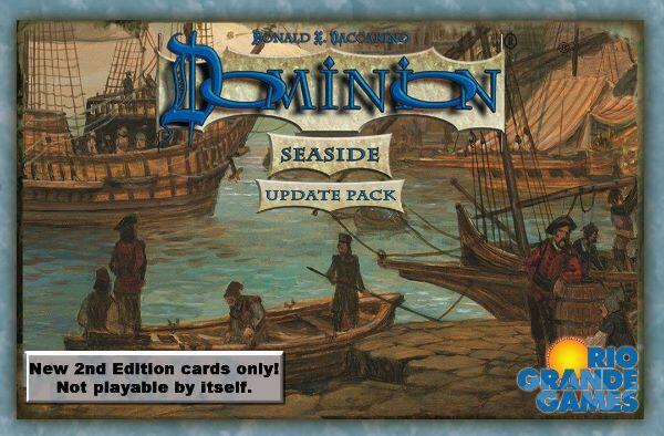 Dominion: Seaside – Update Pack opdaterer denne udvidelse til brætspillet Dominion fra 1st til 2nd Edition