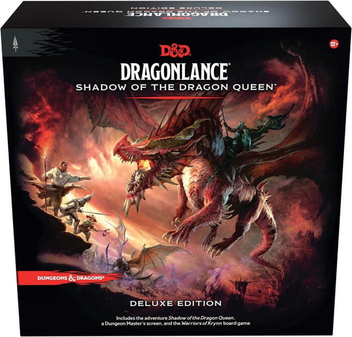 Dragonlance: Shadow of the Dragon Queen - Deluxe Edition indeholder både rollespils scenariet og det tilhørende brætspil