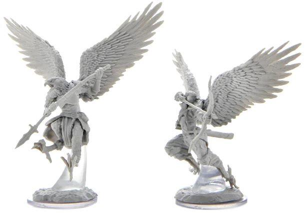 Aarakocra Fighters fra Nolzur's Marvelous Miniatures giver dig to forskellige af disse flyvende karakterer