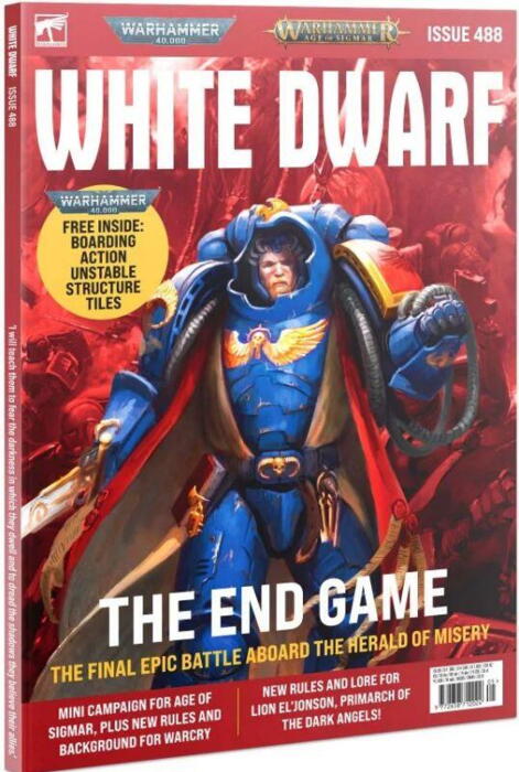 White Dwarf: Issue 488 Maj 2023 indeholder de nyeste regler og historie til Games Workshops Warhammer spil