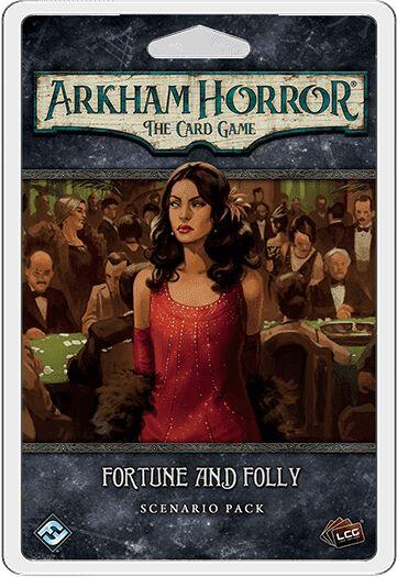 Fortune and Folly Scenario Pack indeholder et nyt scenarie til brætspillet Arkham Horror: The Card Game