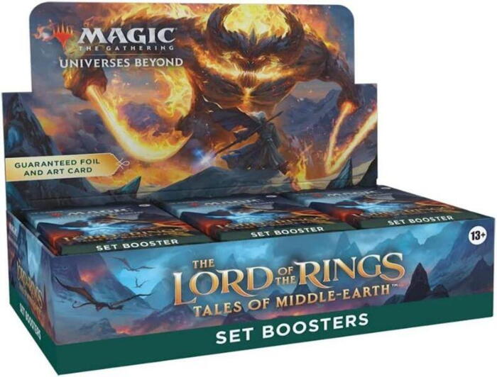 The Lord of The Rings: Tales of Middle-Earth Set Booster Display giver dig en lang række Magic: The Gathering kort  i forskellig rarity