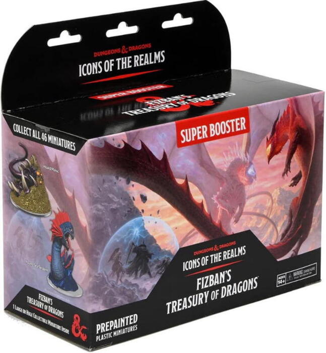 Fizban's Treasury of Dragons Super Booster Brick indeholder en større figur fra dette D&D tillæg