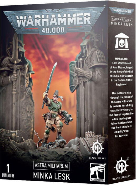 Minka Lesk er kendt fra en række Black Library bøger, og kan nu bruges på slagmarken i Warhammer 40.000