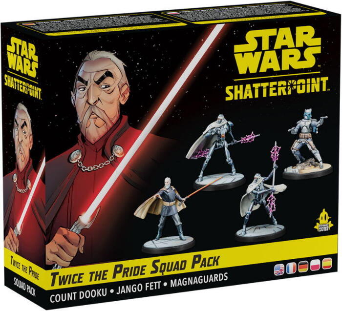 Twice the Pride Squad Pack til Star Wars: Shatterpoint indeholder bl.a. Count Dooku