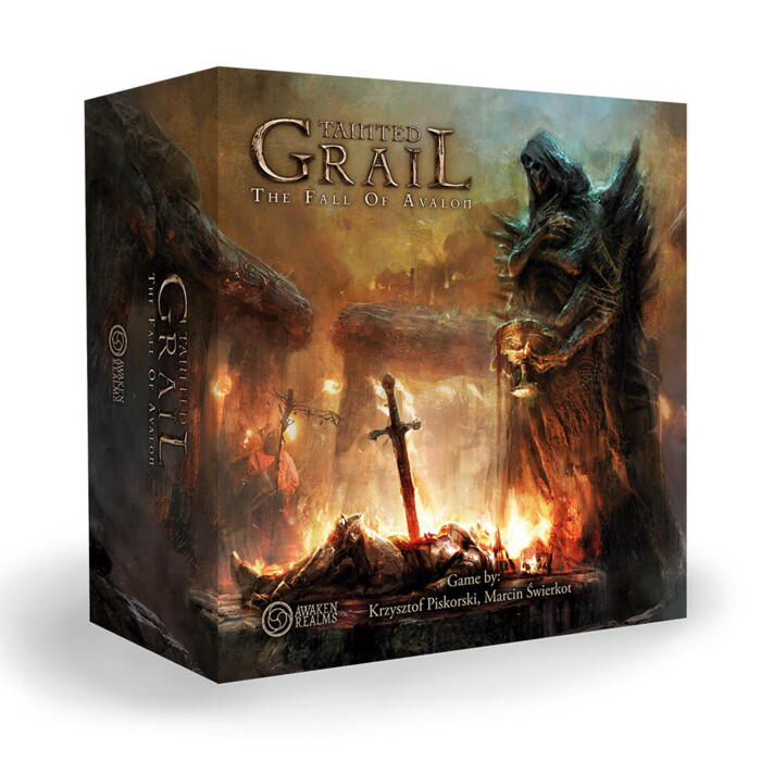 Tainted Grail: The Fall of Avalon Core Box er et historiedrevet brætspil med mange udvidelser