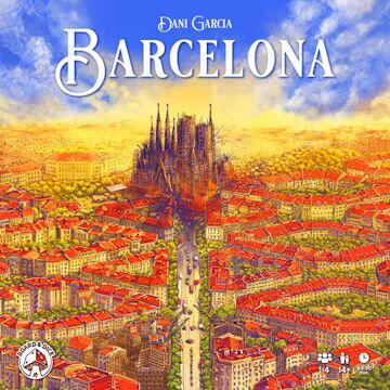 Strategisk brætspil til 4 spillere, hvor i bygger storbyen, Barcelona