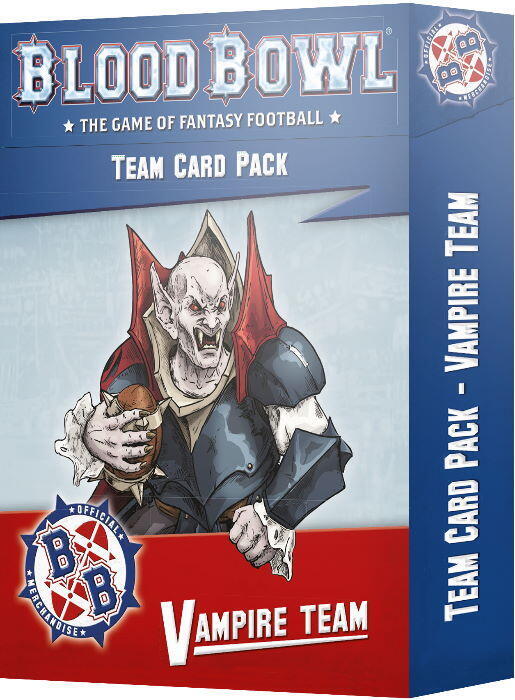 Vampire Team Cards hjælper dig med at holde styr på dette Blood Bowl hold og dets spillere