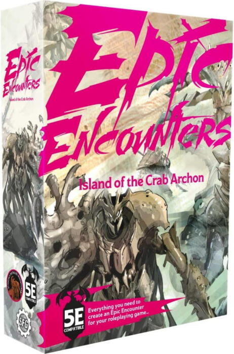 Epic Encounters: Island of the Crab Archon indeholder 21 skræmmende krabbefjender, der kan bruges med ethvert fantasy rollespil