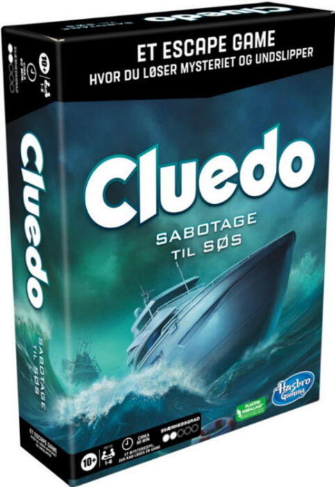 I Cluedo Escape: Sabotage til Søs skal spillerne samarbejde om at løse et mord - og undgå at drukne!