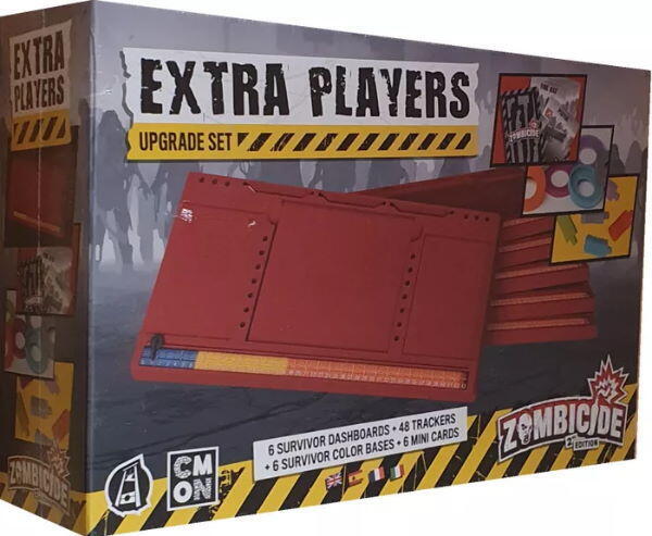 Køb Zombicide 2nd Edition: Extra Players Upgrade Set og spil dette brætspil med op til 12 spillere!