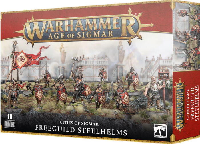 Køb Freeguild Steelhelms og udvid din Cities of Sigmar hær med flere menige tropper