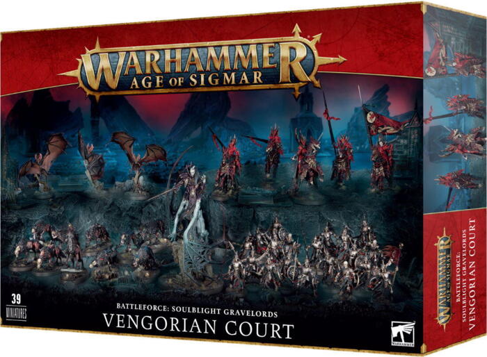 Battleforce: Vengorian Court indeholder starten til en Soulblight Gravelords hær, eller en solid udvidelse til en
