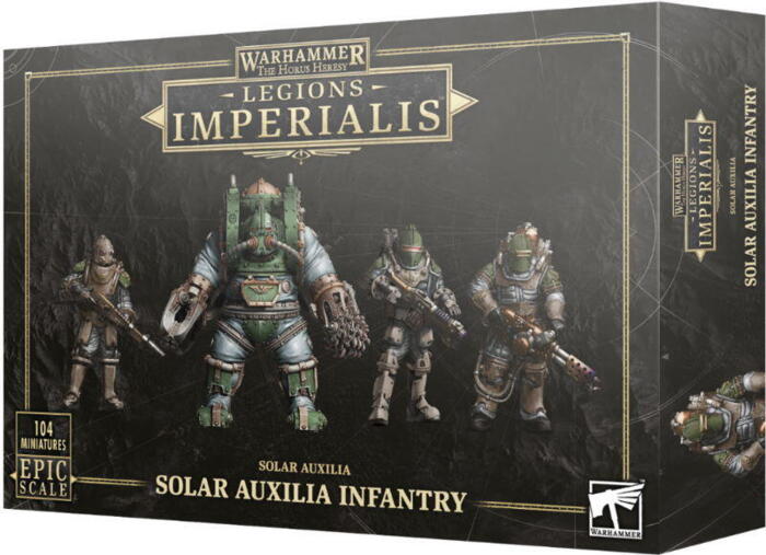 Solar Auxilia Infantry indeholder 26 squads  i episk skala til Legions Imperialis