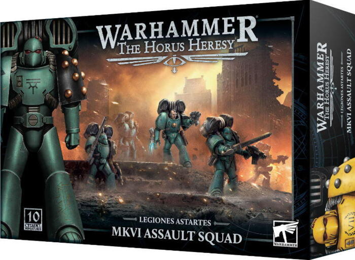 Legion MKVI Assault Squad indeholder en deling hurtig infanteri til figurspillet Horus Heresy: The Age of Darkness