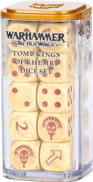 Tomb Kings of Khemri Dice Set indeholder et sæt terninger, der passer perfekt til denne hær