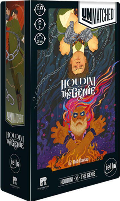Unmatched: Houdini vs. The Genie er et assymetrisk taktisk kampspil, som er centreret omkring to nye helte: Houdini og The Genie. Hver helt har et tilknyttet deck, som repræsenterer deres evner.