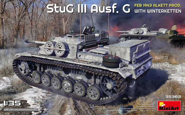 Miniature model af tysk panservogn fra anden verdenskrig. Mere specifikt, så oprinder StuG III fra 1943, og blev drevet af en enkelt Maybach HL 120 TRM-motor med 300 hk.