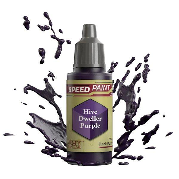 Speedpaint: Hive Dweller Purple er en meget mørk lilla maling fra the Army Painter
