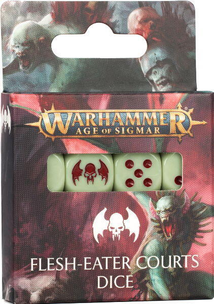 Flesh-eater Courts Dice Set indeholder 16 terninger der er tematiseret til denne Warhammer Age of Sigmar hær