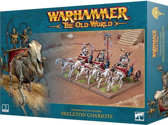Skeleton Chariots er en af de mest ikoniske enheder i Tomb Kings of Khemri hære i Warhammer: The Old World