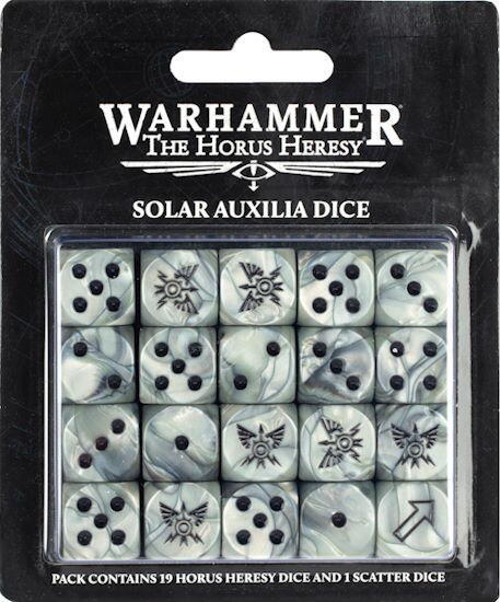Solar Auxilia Dice Set har terninger der passer til denne Warhammer: Horus Heresy hær
