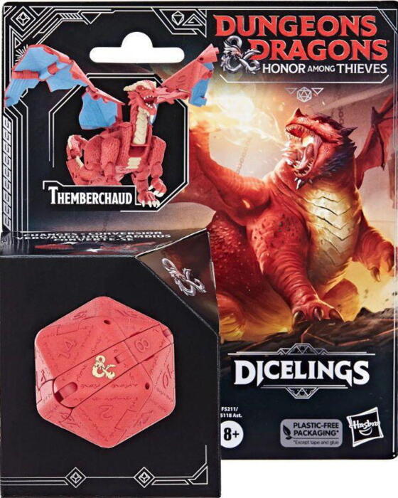 D&D Rød drage figur med forskellige former.