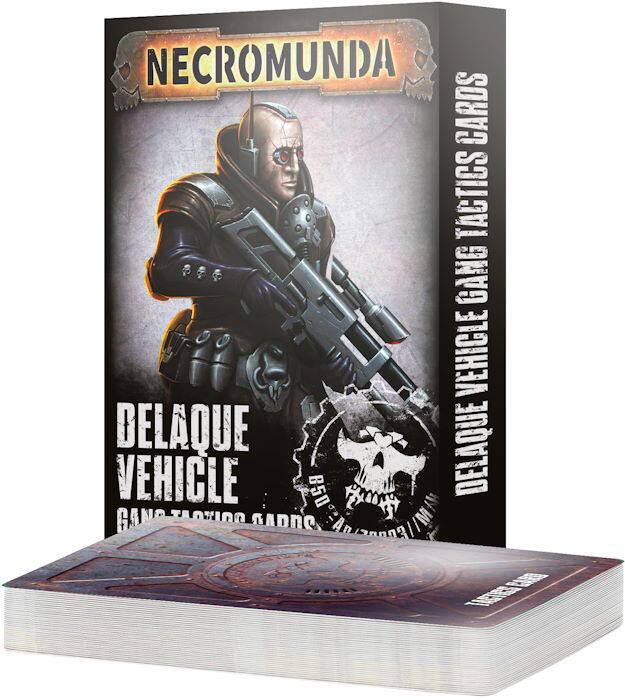 Delaque Vehicle Gang Tactics Cards indeholder kort til denne bandes køretøjer i figurspillet Necromunda